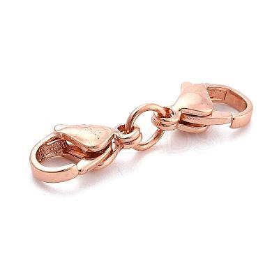 304 Stainless Steel Lobster Claw Clasps STAS-WH0026-07B-RG-1