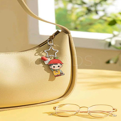 8Pcs 2 Styles 304 Stainless Steel Keychain Clasps STAS-LP0002-23-1