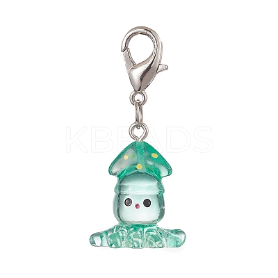 Marine Series Resin Pendant Decoraiton HJEW-JM00959-1