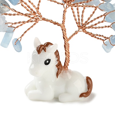 Natural Aquamarine Chips Tree of Life Decorations DJEW-A017-01Q-1