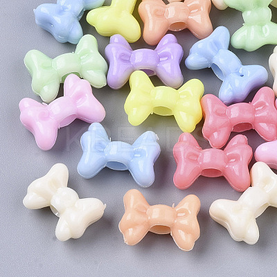 Opaque Acrylic European Beads MACR-N008-06-1