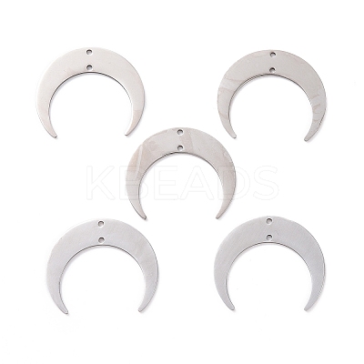 Non-Tarnish 201 Stainless Steel 2-Loop Link Pendants STAS-N090-LA038-1
