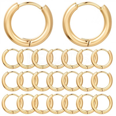 12Pairs 304 Stainless Steel Huggie Hoop Earrings EJEW-SC0001-24-1