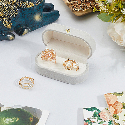 1Pc Rectangle Velvet Couple Rings Box CON-BBC0001-20C-1