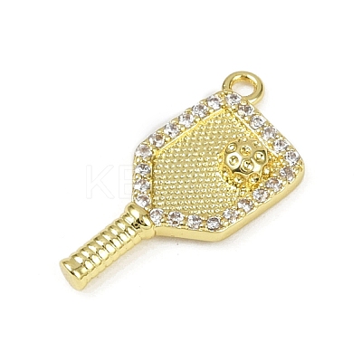 Brass Micro Pave Cubic Zirconia Pendants KK-M322-31G-1