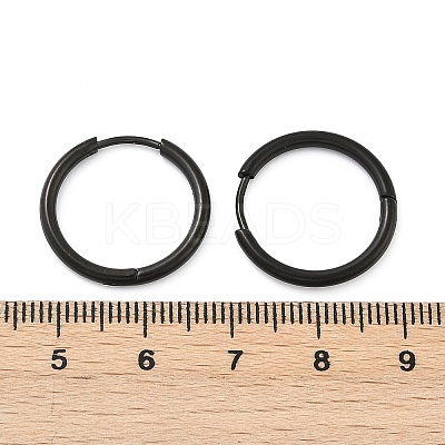 202 Stainless Steel Huggie Hoop Earrings EJEW-F111A-17mm-EB-1