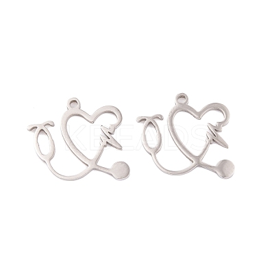 Non-Tarnish 5Pcs 201 Stainless Steel Pendants LS-STAS-M056-04P-1