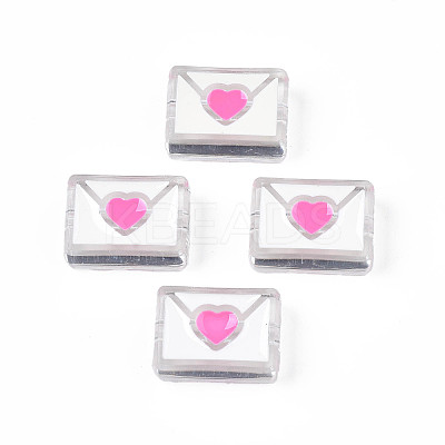 Valentine's Day Transparent Acrylic Beads X-ACRC-S039-11G-1