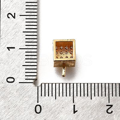 Brass Micro Pave Cubic Zirconia Peg Bails KK-K378-70G-1