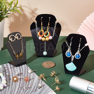 3Pcs 3 Sizes Acrylic Necklace Displays Stand Set NDIS-WH0006-12-1