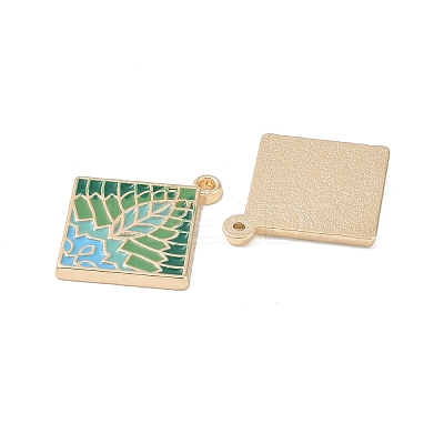 Rack Plating Alloy Enamel Pendants FIND-I038-04D-1