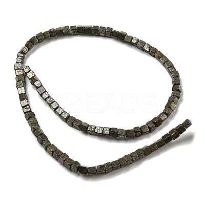 Natural Pyrite Beads Strands G-F631-K29-1