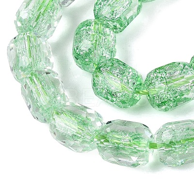 Transparent Crackle Glass Beads Strands GLAA-Q108-04A-05-1