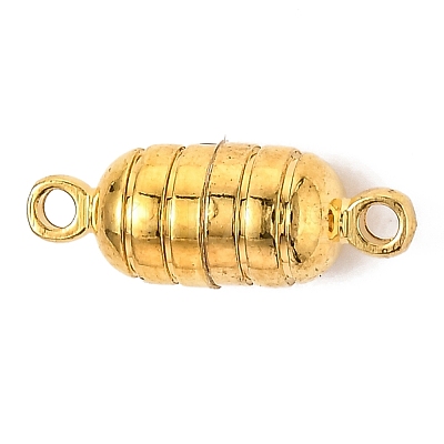 Brass Magnetic Clasps with Loops KK-O134-13G-1