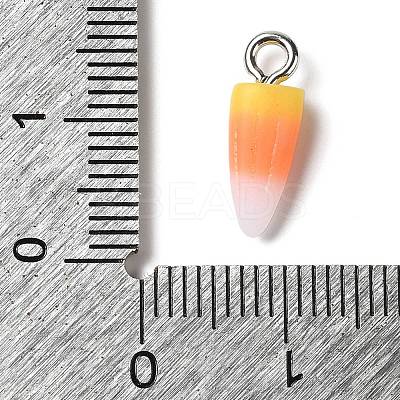 Halloween Opaque Resin Candy Corn Charms RESI-G102-01-1