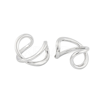 Rack Plating Brass Cuff Earrings for Women EJEW-P278-01P-1