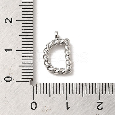 Non-Tarnish 304 Stainless Steel Charms STAS-L022-232A-P-1