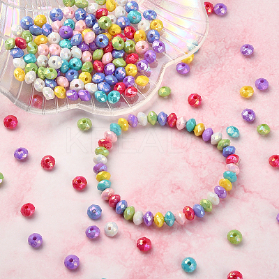 800Pcs 8 Colors Opaque Acrylic Beads MACR-CJ0001-28-1
