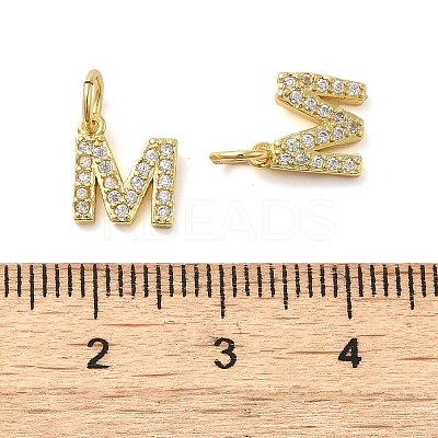 Brass Micro Pave Cubic Zirconia Pendants KK-M273-02G-M-1