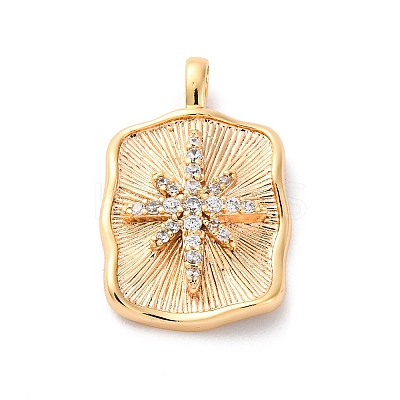 Brass Micro Pave Cubic Zirconia Pendants KK-D360-17G-1