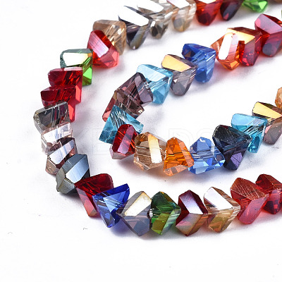 Electroplate Glass Beads Strands EGLA-N002-06L-1