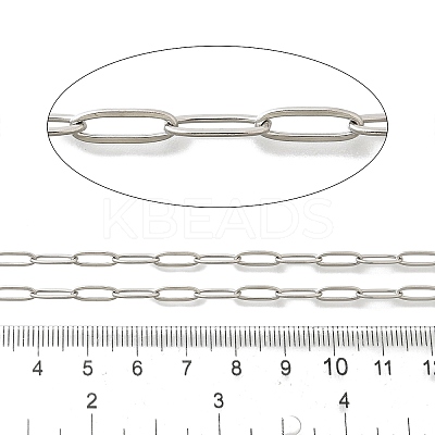 Tarnish Resistant 304 Stainless Steel Paperclip Chains STAS-F260-04P-1