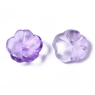 Transparent Spray Painted Glass Beads GLAA-Q089-003-G005-1