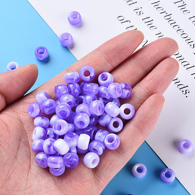 Acrylic European Beads MACR-S375-002B-04-1