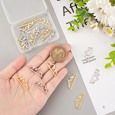 20Pcs 2 Colors Stainless Steel Outline Connector Charms STAS-UN0047-49-1
