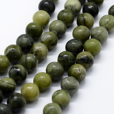 Natural Chinese Southern Jade Beads Strands G-I199-07-8mm-1
