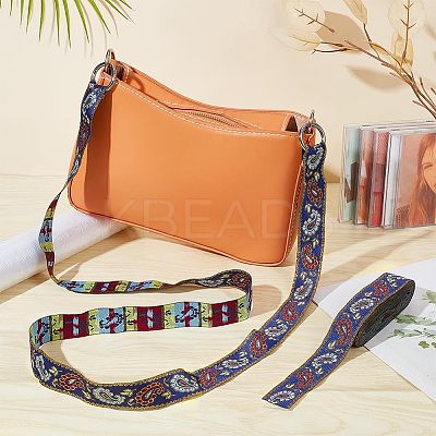 Ethnic Style Embroidery Polyester Ribbon SRIB-WH0007-02B-1