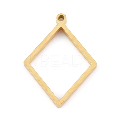 304 Stainless Steel Open Back Bezel Pendants STAS-K208-08G-1