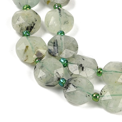 Natural Prehnite Beads Strands G-C116-A19-01-1