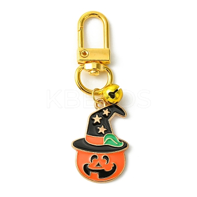 Halloween Theme Alloy Enamel Pendant Decorations HJEW-JM00981-1