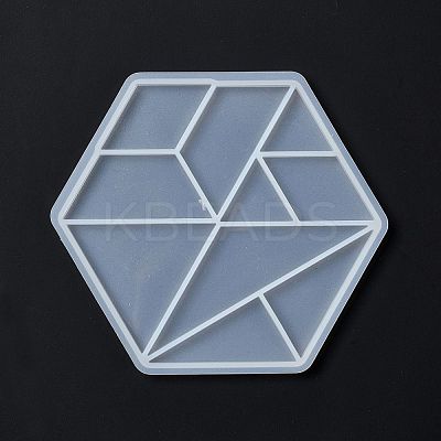 DIY Triangle & Trapezoid & Rhombus Tangram Pieces Display Decoration Silicone Molds DIY-G067-05D-1