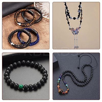 1 Strand Natural Black Obsidian Beads Strands G-AR0005-89-1