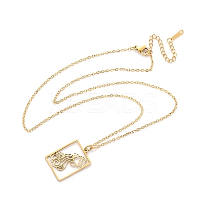304 Stainless Steel Necklace LS-NJEW-D330-01G-11-1