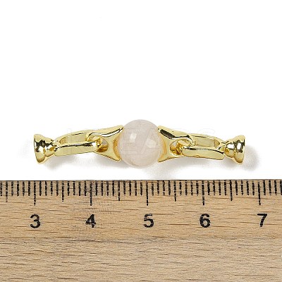Natural Moonstone with Brass Fold Over Clasps G-G141-03G-03-1