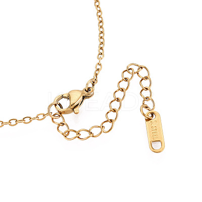 304 Stainless Steel Pendant Necklaces NJEW-T018-17G-1