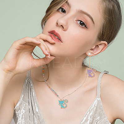 40PCS 5Colors Alloy with Enamal Pendants PALLOY-DC0001-66-1