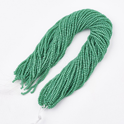 Opaque Solid Color Glass Beads Strands GLAA-S178-12C-05-1