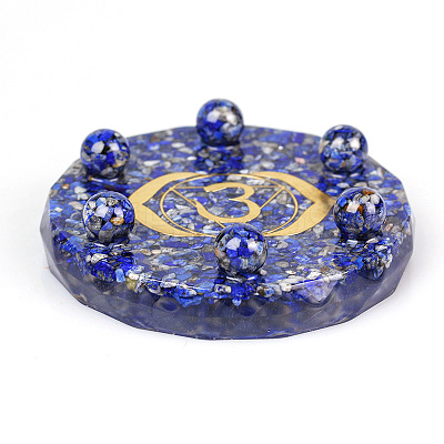 Resin Chakra Round Display Decoration PW-WG65353-02-1