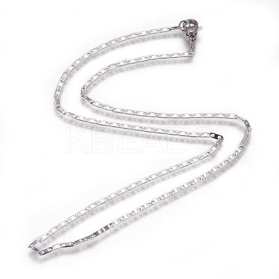 Non-Tarnish 304 Stainless Steel Mariner Link Chain Necklaces NJEW-F261-11P-1