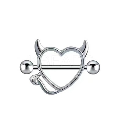 304 Stainless Steel Rhinestone Nipple Rings WGC7CE7-17-1