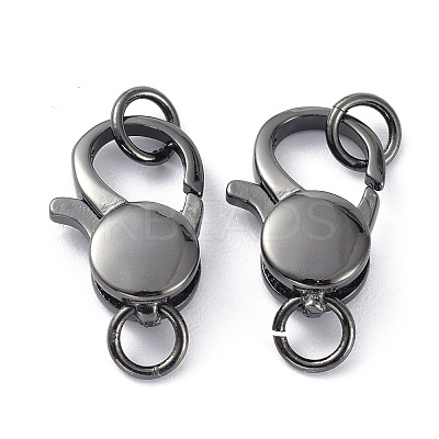 Brass Lobster Claw Clasps KK-B046-04EB-1