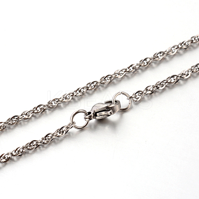 Tarnish Resistant 304 Stainless Steel Rope Chain Necklaces LS-STAS-M174-011P-A-1