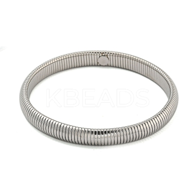 Non-Tarnish 304 Stainless Steel Spring Bangles for Women Men BJEW-U003-02B-P-1