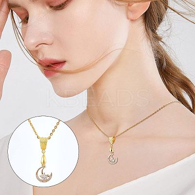 32Pcs 2 Colors Rack Plating Brass Pendant Pinch Bails KK-FH0002-84-1