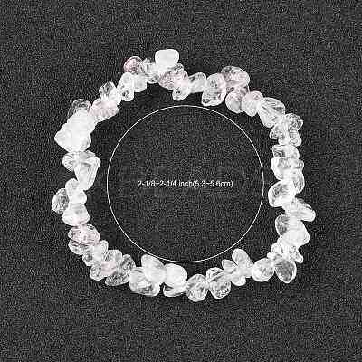 Valentines Day for Lovers Ideas Crystal Chips Stretch Bracelets X-BJEW-JB01308-07-1