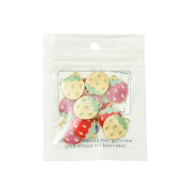 12Pcs 3 Colors Light Gold Plated Alloy Enamel Pendants FIND-FS0002-82-1